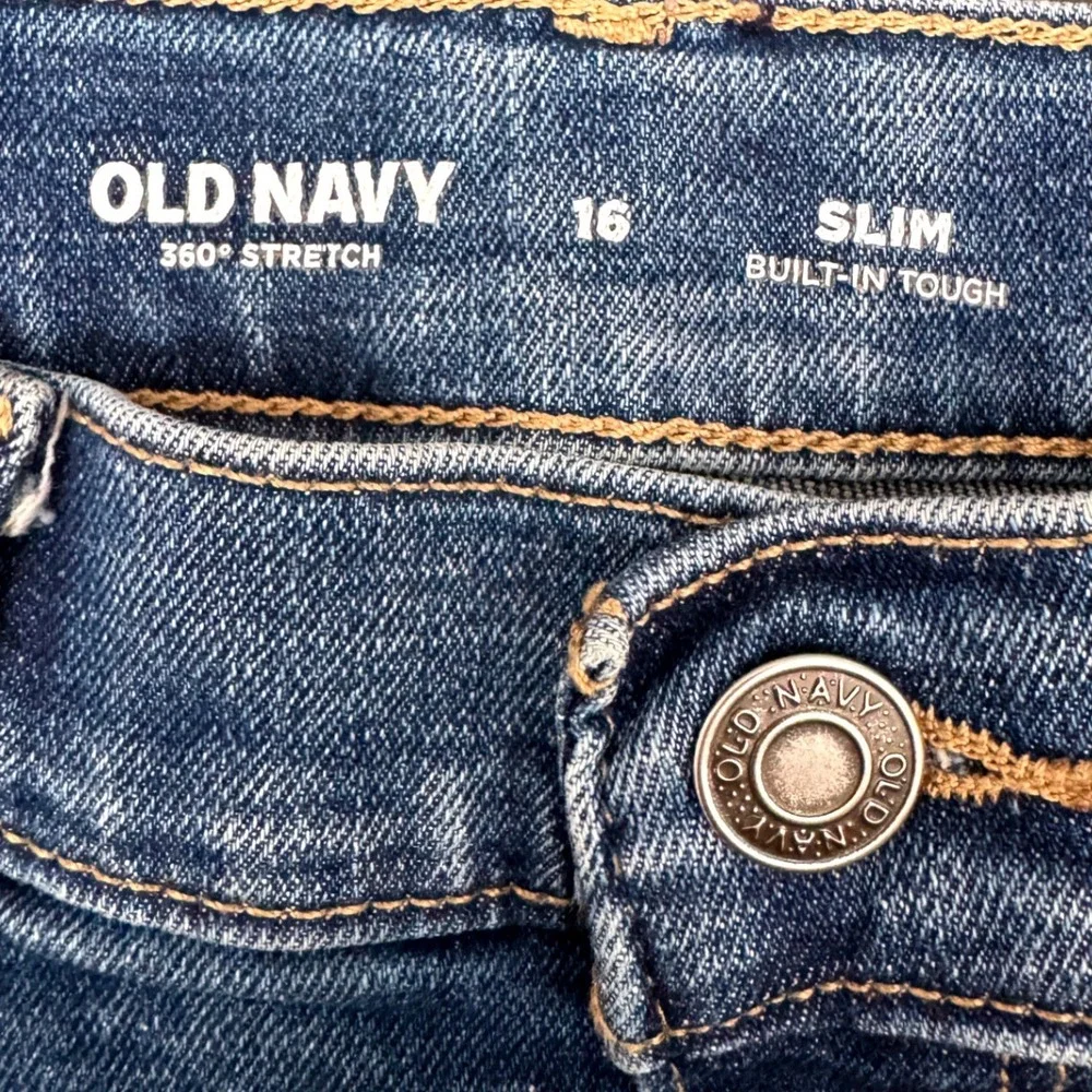 Old Navy Jeans Slim Built-In Tough Blue Size 16 360 Stretch Denim Pants